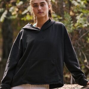 Free People Movement Black All Sport Sweatshirt Hoodie Black Large